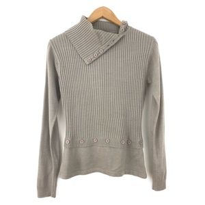 Grey Button neck Sweater